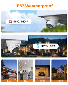 Caméra IP tourelle <span class=keywords><strong>Anpviz</strong></span> <span class=keywords><strong>5MP</strong></span>, dissuasion active US Stovk, audio bidirectionnel, vision nocturne couleur, 100 pieds, IP67, entièrement métallique, extérieur - Product Image 2