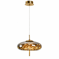 Lampe suspendue de chevet de style nordique, design luxueux, idéale pour Instagram, suspension longue, verre ciel étoilé, éclairage tricolore pour
