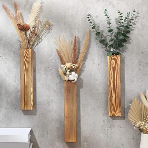 Maceta <span class=keywords><strong>de</strong></span> <span class=keywords><strong>pared</strong></span> <span class=keywords><strong>de</strong></span> <span class=keywords><strong>madera</strong></span> cuadrada personalizada, paquete <span class=keywords><strong>de</strong></span> 3 decoraciones <span class=keywords><strong>de</strong></span> <span class=keywords><strong>pared</strong></span> para plantas <span class=keywords><strong>de</strong></span> flores artificiales, jarrón <span class=keywords><strong>de</strong></span> <span class=keywords><strong>pared</strong></span> marrón oscuro Vintage para sala <span class=keywords><strong>de</strong></span> estar - Product Image 2
