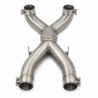 Système d'échappement en acier inoxydable de 1,2 mm d'épaisseur, tube en Z de 3 pouces à longueur égale avec garantie d'un an pour F95 X5M F96 X6M 4.4T