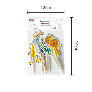 902361 Jungle <strong>Animal</strong> Band <strong>Cake</strong> <strong>Topper</strong> Picks Birthday Party Cupcake Decorations with Lion Elephant Giraffe and Crocodile - Product Image 5