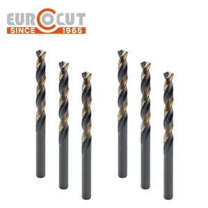 EUROCUT Din338 M2 HSS Herramientas de perforación Brocas de acero de alta velocidad de giro de doble color para metal PVC