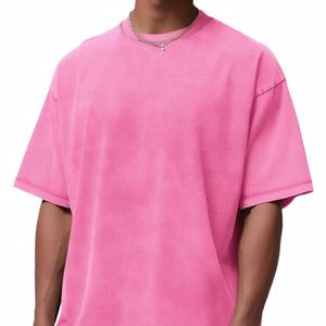 Camisetas lisas Vintage de moda para hombres y mujeres, tela de punto de algodón 100%, diseño básico de gran tamaño para entrenamientos de verano - Product Image 2