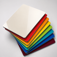 Panneau composite en aluminium brillant 4 mm, taille personnalisée, revêtement PE, vert sauge, panneau ACM pour revêtement mural intérieur