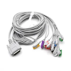 Совместимый с Nihon Kohden BA-903D/ECG-9620L EKG кабель прямого подключения 10 выводов клипса