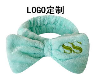 Fascia per Capelli in Spugna Morbida Elastica con Logo Personalizzato per Trucco, Stile Europeo e Americano, Accessorio Quotidiano per Donne 6x20cm - Product Image 4
