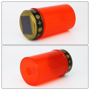 Lampe solaire LED extérieure étanche avec capteur, lumière rouge et blanche, pour commémoration, montée au sol, bougie éternelle - Product Image 3