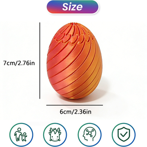 Juguete Antiestrés Sensorial con Forma de Huevo Retorcido, Impreso en 3D, Huevos de Pascua Simple <span class=keywords><strong>Dimple</strong></span> - Product Image 2
