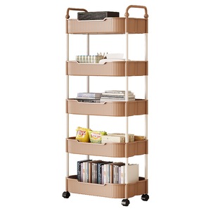 Estante de Almacenamiento Xinhaote de 5 Niveles, Estante de Plástico Móvil para Cocina y Dormitorio con Ruedas - Product Image 2