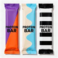 Emballage personnalisé en plastique et aluminium pour barres énergétiques, granola, noix, chocolat, produits alimentaires, sachet de collation