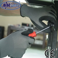 NMSAFETY Rutschfeste Schaum-Nitril CE EN388 Zertifizierte Anpassbare Farbe Arbeitshandschuhe Punkt-Reparatur Mehrzweckhandschuhe mit Eigenem Logo