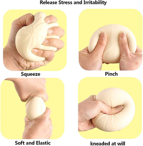 ของเล่นบีบลดความเครียดรูปซาลาเปาขนาดเล็ก CS ทำจากวัสดุ EVA ของเล่นบีบคลายเครียด ของเล่นเสริมพัฒนาการประสาทสัมผัส - Product Image 2