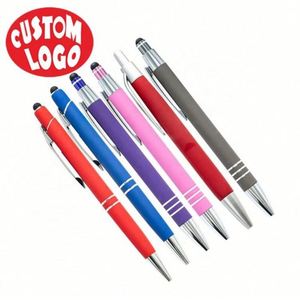 Bolígrafo de Regalo Empresarial con Logotipo Personalizado y Cubierta Suave de Color, Construcción de Metal y Plástico - Product Image 1