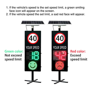 Señal de Tráfico LED Solar Impermeable para Exteriores, Personalizable, con Radar de Velocidad, Portátil, Venta Directa de Fábrica en Guangdong, <span class=keywords><strong>ECOSOLAR</strong></span> - Product Image 3