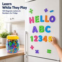 Kit de puzzle de lettres de l'alphabet éducatif pour l'orthographe avec tableau magnétique double face et aimants de réfrigérateur