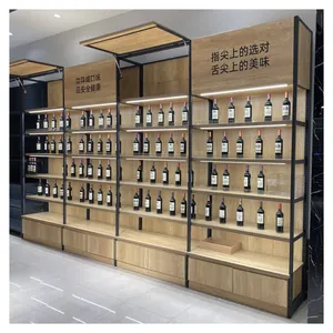 木制超市书桌柜台酒柜便利店简约现代组合酒吧展示柜