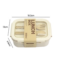 AHLE1088/Boîte à repas portable en plastique scellée, compatible micro-ondes, pour étudiants et employés de bureau, boîte à bento de style japonais