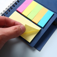 Cuaderno de Notas Adhesivas con Cubierta de PVC y Papel Fluorescente, Combinación de Cuaderno y Bloc de Notas, Cuadernos de Bolsillo de Hojas Sueltas para Estudiantes, Regalos Empresariales Personalizados