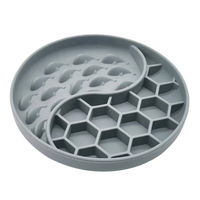 Tapis de léchage et gamelle anti-glouton 2-en-1 en silicone de qualité alimentaire pour soulager l'anxiété des animaux de compagnie (chats et chiens)