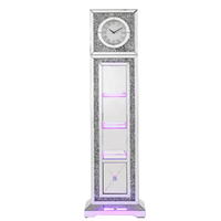 Horloge de grand-père Noralie de meubles de style nouveau 2022 avec LED, miroir et faux diamants pour le salon