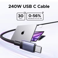 Cable USB Tipo C a USB C UGREEN de 240W, Cable de Carga Rápida PD 3.1 de 100W, Cable de Datos para Macbook Pro, Xiaomi, Samsung, Laptop