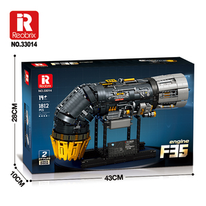 Reobrix 33014 Modello <span class=keywords><strong>Motore</strong></span> F35 |   Kit di costruzione meccanico da 1812 pezzi con ugello <span class=keywords><strong>a</strong></span> doppia posizione e turbina rotante |   STEM Educativo - Product Image 5