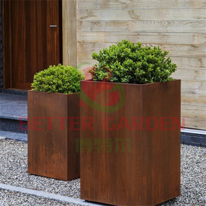 Jardinière en acier corten pouvant être utilisée pour exposer des fleurs et embellir la beauté de votre jardin - Product Image 6