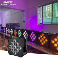 Projecteur LED PAR sans fil pour DJ de mariage, 9x18W RGBWA UV 6-en-1, alimenté par batterie, contrôle DMX512, Uplight