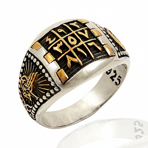 Bague pour homme en argent sterling 925K, numérologie - Product Image 2