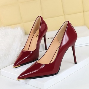 Stiletto Shoes Women Metallic Pointed Toe <b>Pumps</b> Sexy Point Elegant Dress Young High Heels - Product Image 6