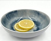 Bol à dîner rond en mélamine de 7 pouces, 0,85 L, texture de peinture au pinceau, pour soupes et salades copieuses