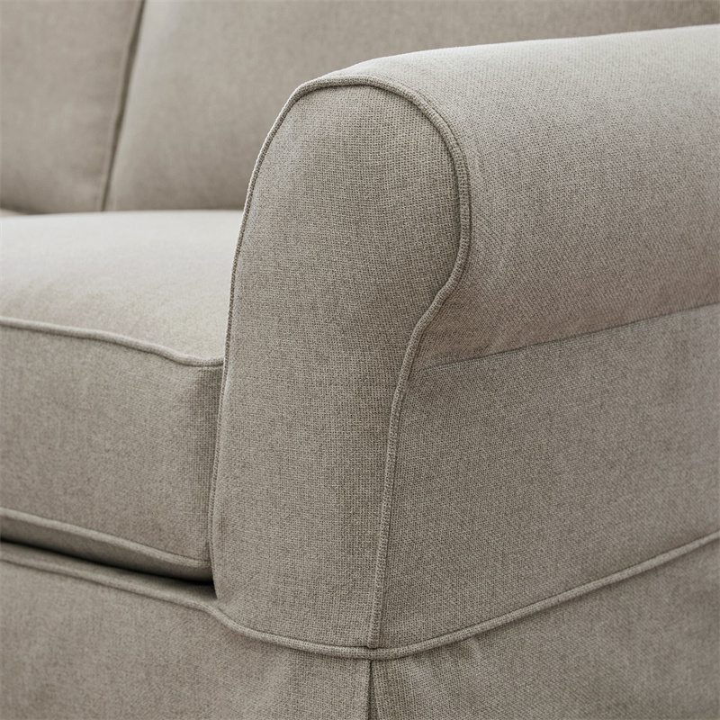 Popular Couch Living Room Sofas Comfort Roll Arm Slipcovered Sofa Home Furniture Living Room Sofa