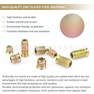 Baiguluo Furniture Screw In Nuts Threaded Insert Assortment 152pcs Set Zinc Plated Alloy Steel Grade A Standard - Product Image 5