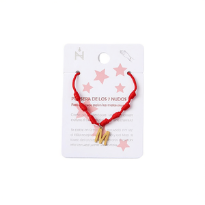 Pulsera de Moda con Letra M, Acero Inoxidable, Patrón de Siete Nudos y Estrella, Joyería Unisex para Regalo - Product Image 1