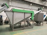Machine à laver les bouteilles recyclables 500 kg/h, ligne de lavage à chaud des bouteilles en PET