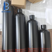 Tabung Gas Mini Tekanan Tinggi 0.5L 0.58L 4500psi 300bar untuk Berenang, Paintball, dan Pernapasan, Botol Udara PCP Serat Karbon