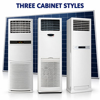 Climatiseur solaire sur pied 24000 BTU, hybride AC/DC, refroidissement et chauffage, kit complet pour villa, hôtel, maison
