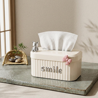 Boîte à mouchoirs en plastique chic et luxueuse multi-usages pour la maison, le salon, la table à thé, le restaurant, l'organisation du bureau
