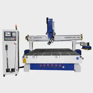 Jinan 다기능 목공 가구 알루미늄 라우터 Cnc 중국 진공 테이블 T 슬롯 9kw HQD 공기 냉각 스핀들