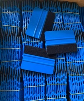 Outil de pose de film vinyle pour voiture avec logo personnalisé, raclette en plastique bleue