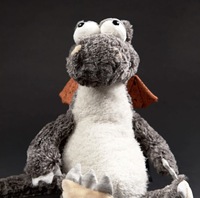 Jouet en peluche dragon mignon - Peluche douce et moelleuse en forme de dragon gris pour enfants, cadeau, décoration de la maison