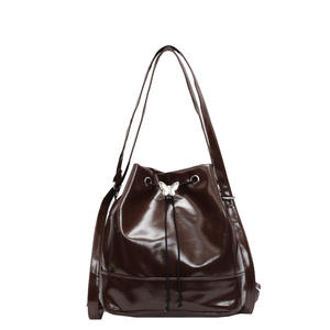 2025ใหม่กระเป๋าโท้ทรูปลิ้นจี่สีน้ำตาลอ่อนกระเป๋าถือเรียบง่ายใช้ได้ทุกวัน - Product Image 4