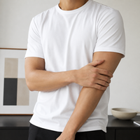 T-shirt vierge de qualité commerciale pour homme, personnalisable avec logo, à manches courtes, pour vêtements promotionnels – Achat pour distributeurs mondiaux