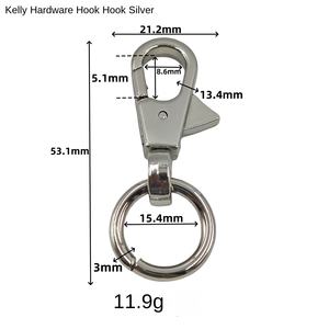 Pour <span class=keywords><strong>Kelly</strong></span> bricolage cuir sac à main matériel fait à la main argent en alliage de Zinc crochet avec forte caractéristique épaissie bandoulière crochet - Product Image 4