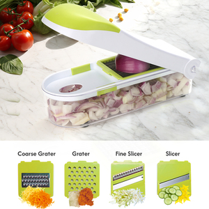 Coupe-légumes <span class=keywords><strong>multifonction</strong></span> blanc portable professionnel à 1 lame nouvelle râpe à oignons <span class=keywords><strong>mandoline</strong></span> en plastique PS manuelle tout-en-un - Product Image 5