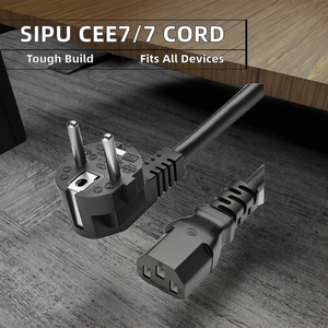 Sipu Châu Âu cee7/7 cắm để IEC C13 dây nguồn sjtw dây loại ip11 mức độ cho PC máy tính & màn hình Châu Âu tương thích - Product Image 2