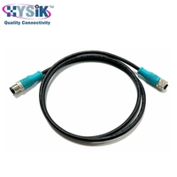 Kabel M12 Abu-abu Kustom 2 3 4 5 6 8 12 Pin Konektor Overmolded Male Female Cordset dengan Kabel Terlindung Berkode