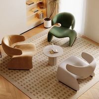 Canapé simple multifonctionnel en bois massif nordique avec revêtement en flanelle pour salon, hôtel, loisirs et réception des invités