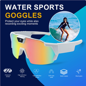 Gafas con Cámara HD 1080P, Gafas de Sol Resistentes al Viento para Deportes al Aire Libre, Ciclismo y Esquí, Gafas con Grabador de Fotos y Vídeos - Product Image 2