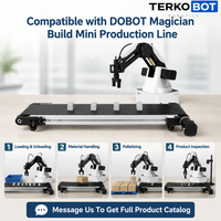 Kit Sabuk Konveyor Mini DT-AC-CB070-02E dengan Sensor Jarak Warna untuk Pelatihan Otomasi STEM Lengan Robot Edukasi Desktop